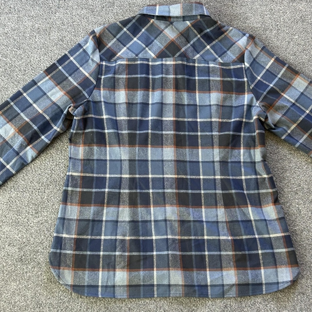 Pendleton Shirt Womens‎ Large Blue Plaid Wool Flannel Button Up Long Sleeve - Picture 13 of 14